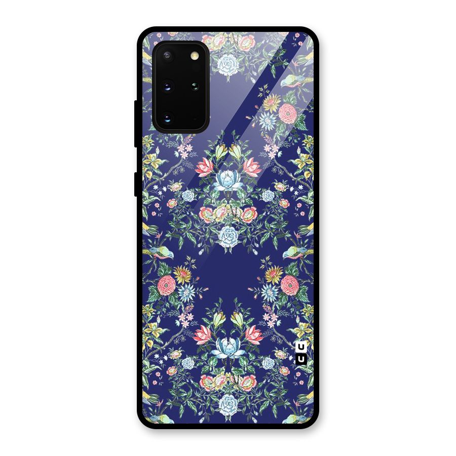 Little Flowers Pattern Glass Back Case for Galaxy S20 Plus