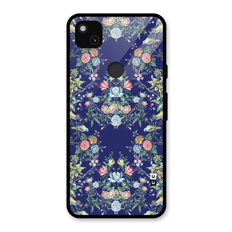 Little Flowers Pattern Glass Back Case for Google Pixel 4a