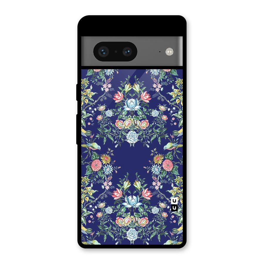 Little Flowers Pattern Glass Back Case for Google Pixel 7