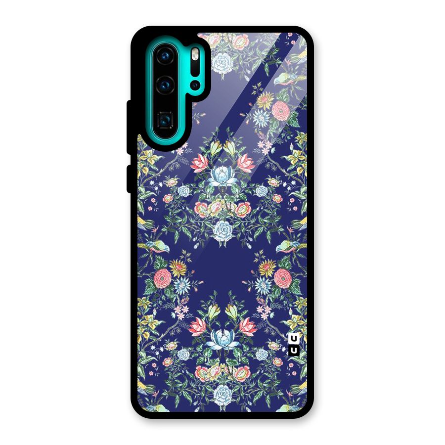 Little Flowers Pattern Glass Back Case for Huawei P30 Pro