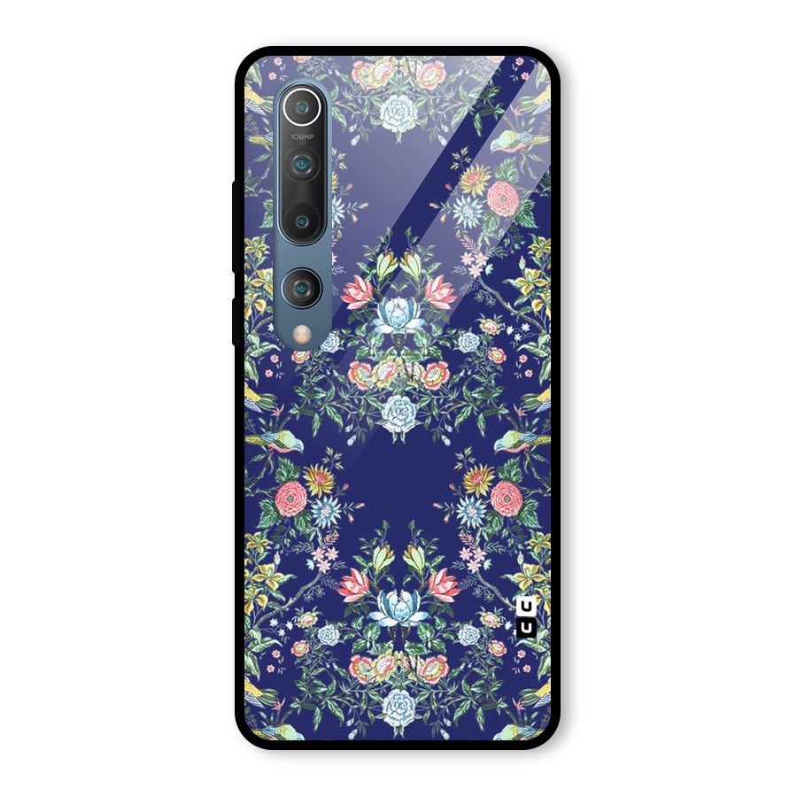 Little Flowers Pattern Glass Back Case for Mi 10