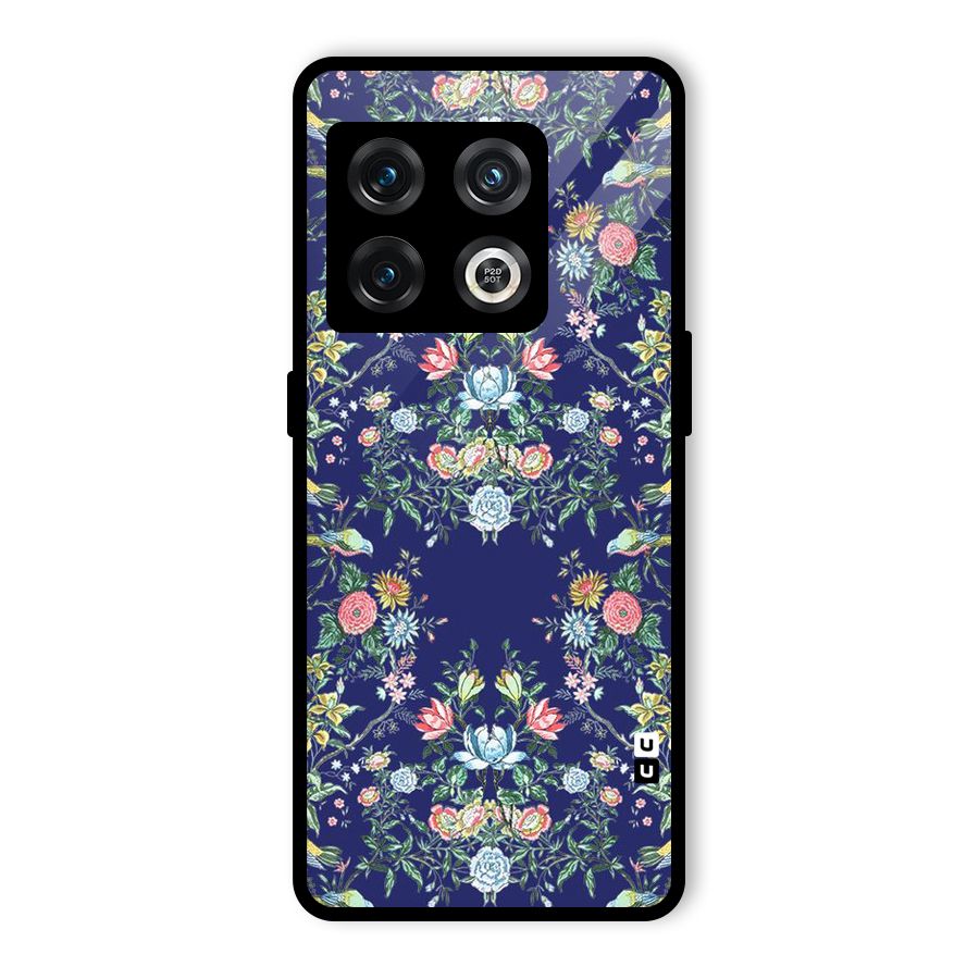 Little Flowers Pattern Glass Back Case for OnePlus 10 Pro 5G