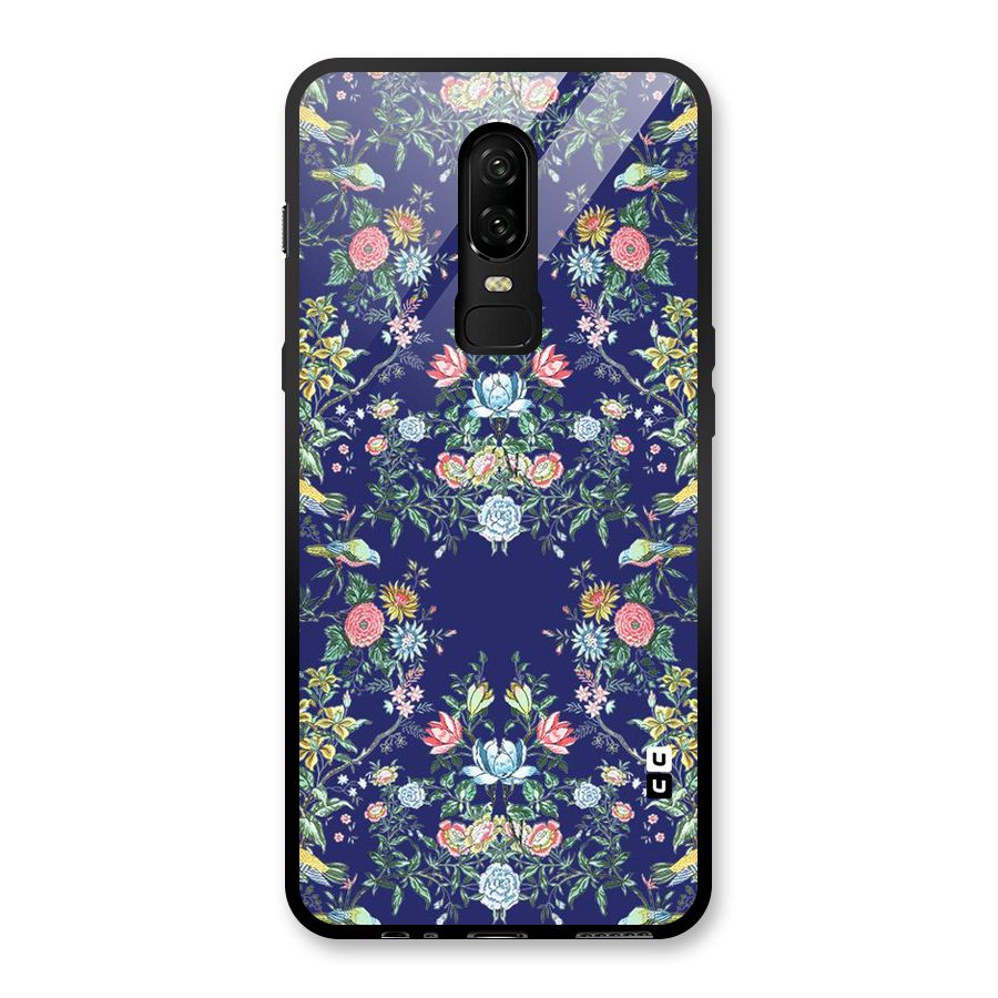 Little Flowers Pattern Glass Back Case for OnePlus 6
