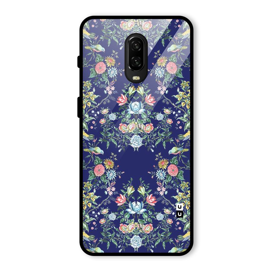 Little Flowers Pattern Glass Back Case for OnePlus 6T