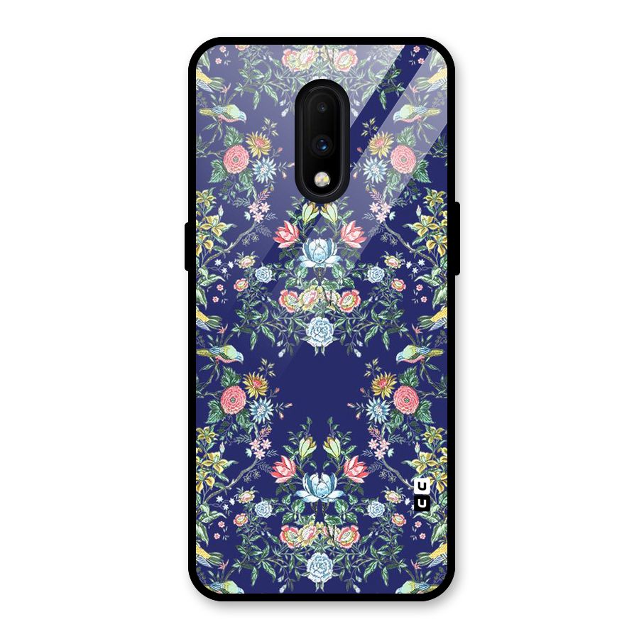 Little Flowers Pattern Glass Back Case for OnePlus 7