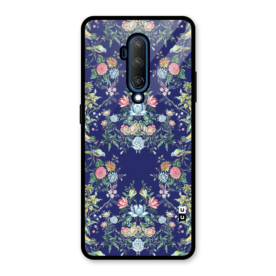 Little Flowers Pattern Glass Back Case for OnePlus 7T Pro