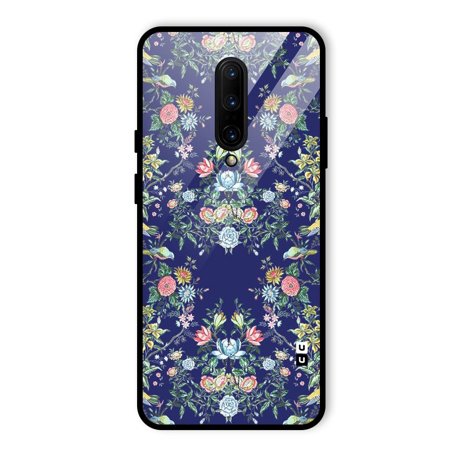 Little Flowers Pattern Glass Back Case for OnePlus 7 Pro