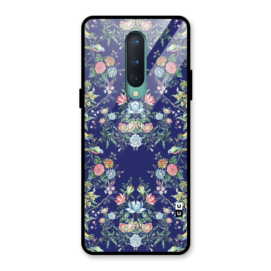 Little Flowers Pattern Glass Back Case for OnePlus 8