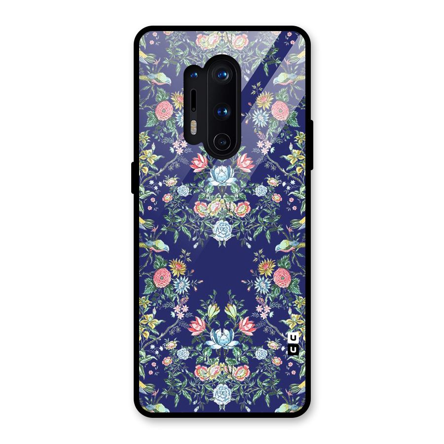 Little Flowers Pattern Glass Back Case for OnePlus 8 Pro