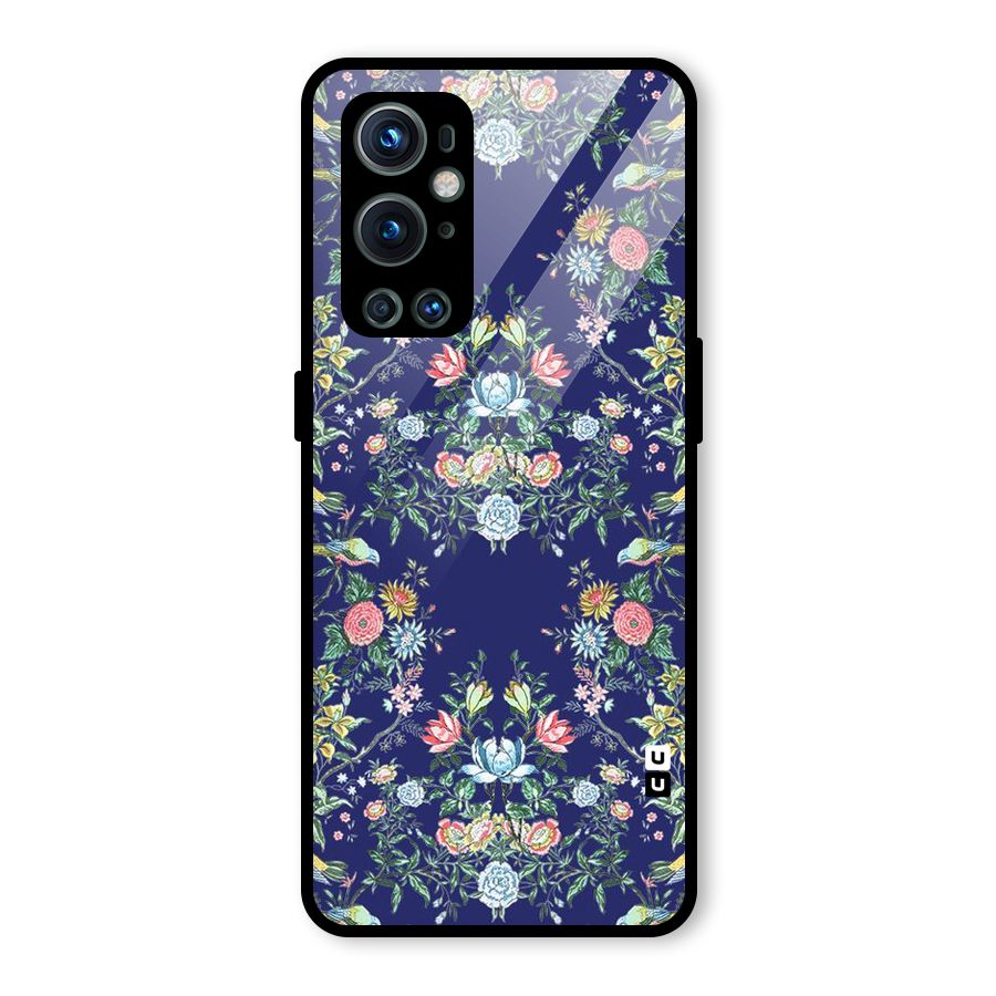 Little Flowers Pattern Glass Back Case for OnePlus 9 Pro