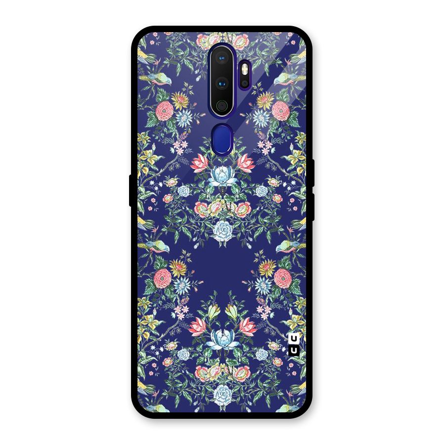 Little Flowers Pattern Glass Back Case for Oppo A9 (2020)