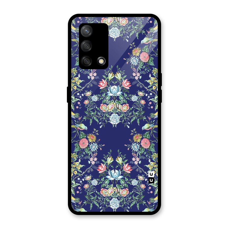 Little Flowers Pattern Glass Back Case for Oppo F19