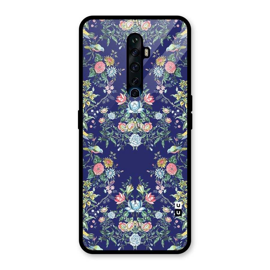 Little Flowers Pattern Glass Back Case for Oppo Reno2 F