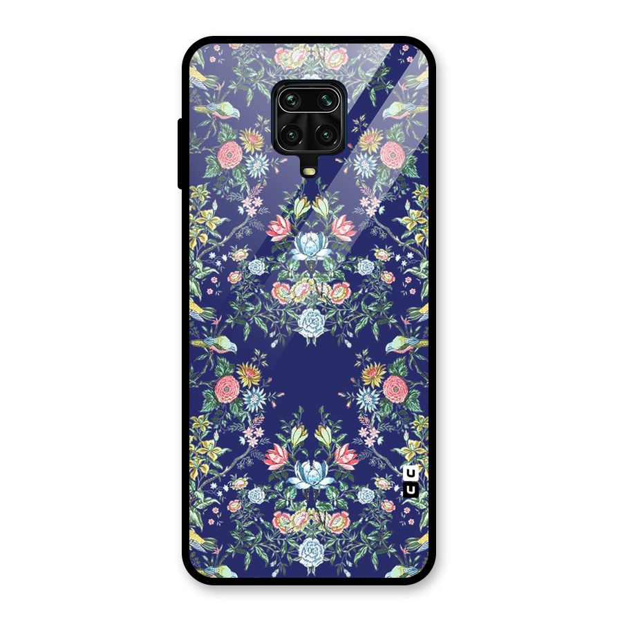Little Flowers Pattern Glass Back Case for Poco M2 Pro
