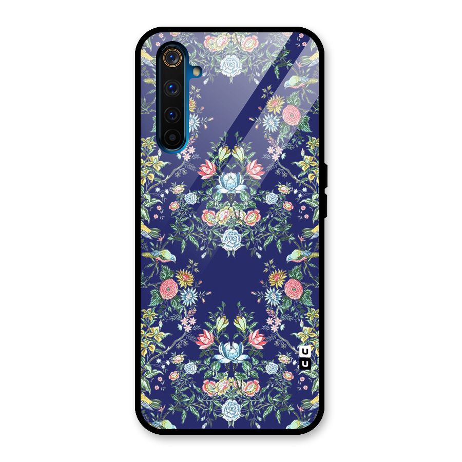 Little Flowers Pattern Glass Back Case for Realme 6 Pro