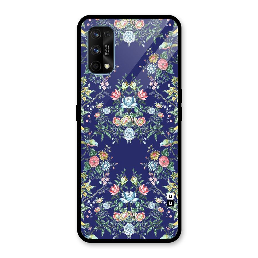 Little Flowers Pattern Glass Back Case for Realme 7 Pro