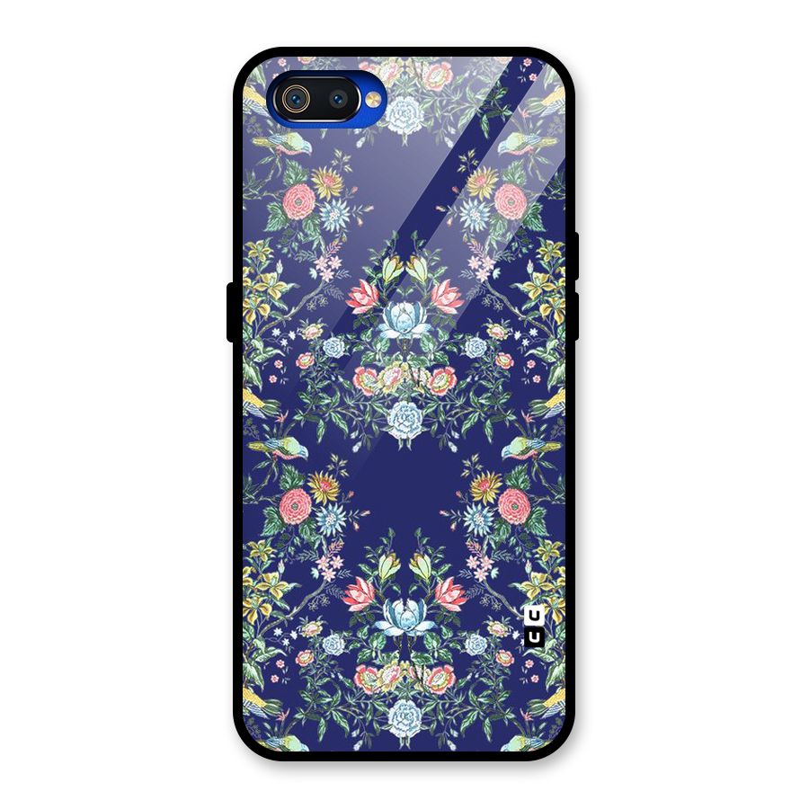 Little Flowers Pattern Glass Back Case for Realme C2