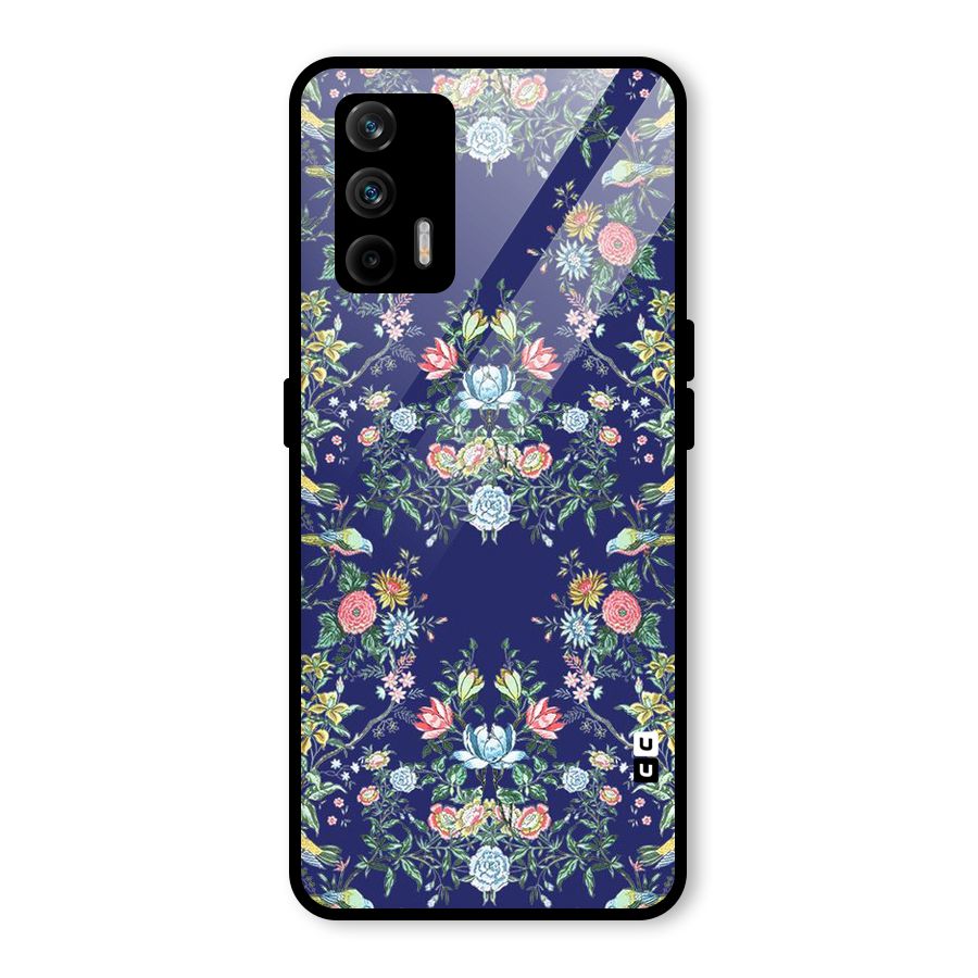 Little Flowers Pattern Glass Back Case for Realme GT 5G