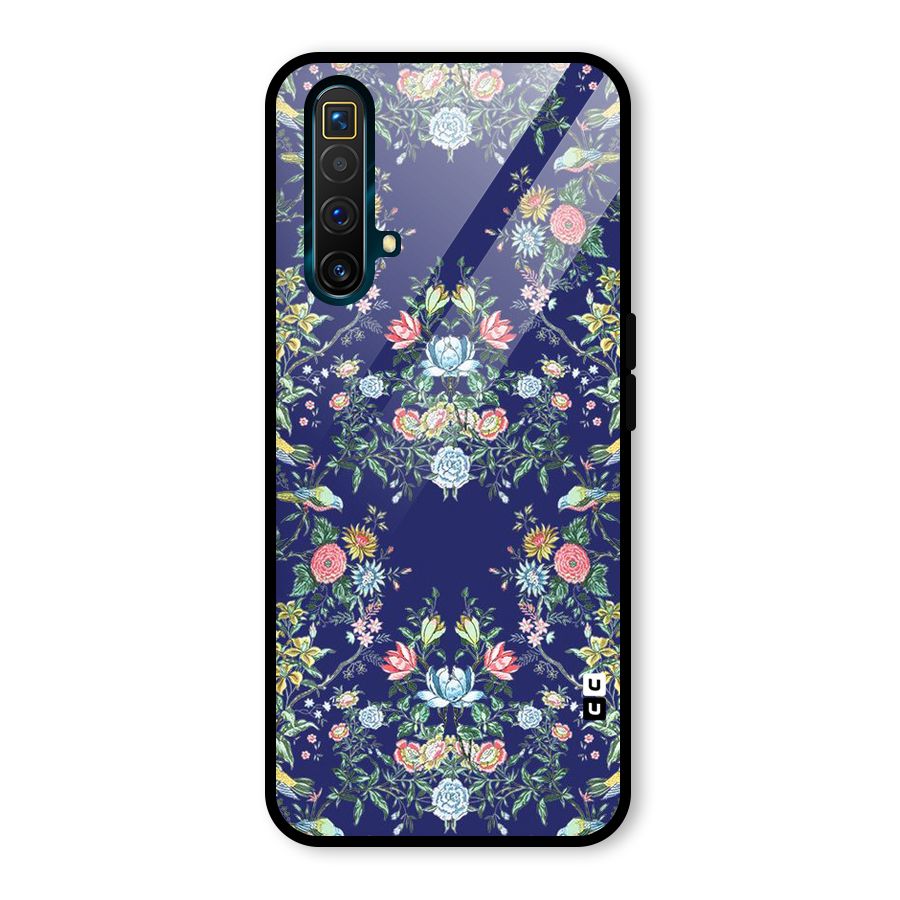 Little Flowers Pattern Glass Back Case for Realme X3 SuperZoom