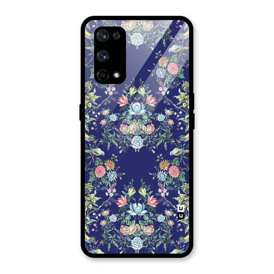 Little Flowers Pattern Glass Back Case for Realme X7 Pro