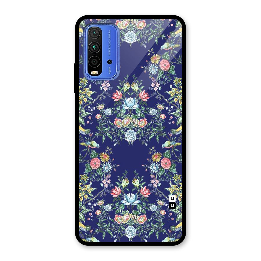 Little Flowers Pattern Glass Back Case for Redmi 9 Power