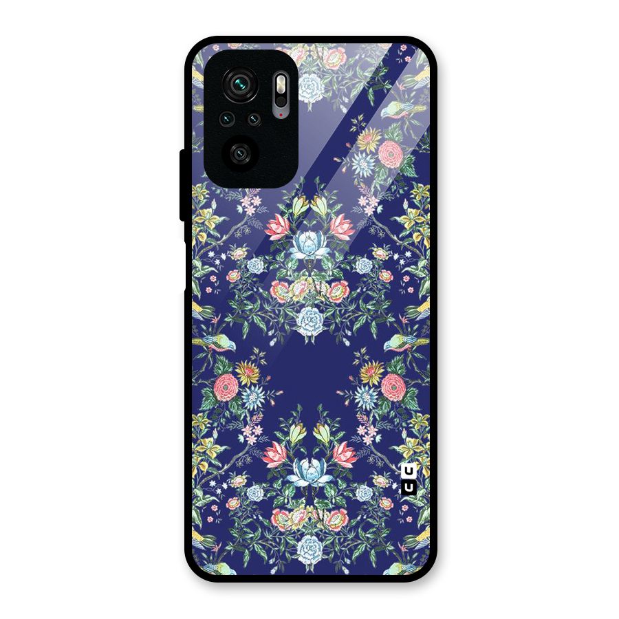 Little Flowers Pattern Glass Back Case for Redmi Note 10S