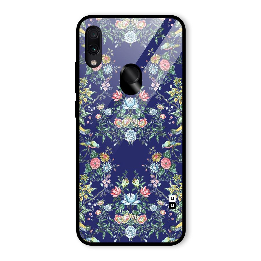 Little Flowers Pattern Glass Back Case for Redmi Note 7 Pro