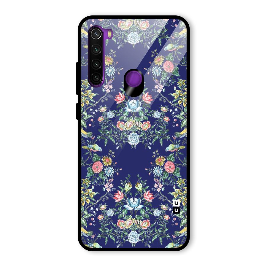 Little Flowers Pattern Glass Back Case for Redmi Note 8