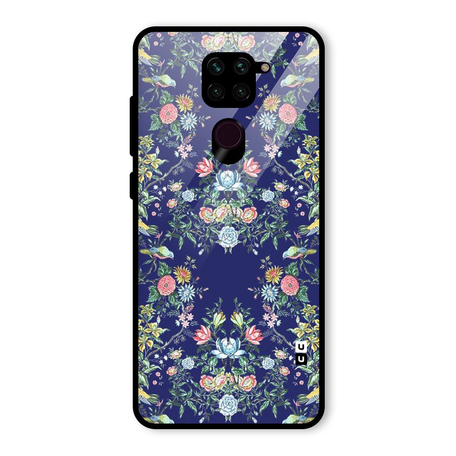 Little Flowers Pattern Glass Back Case for Redmi Note 9