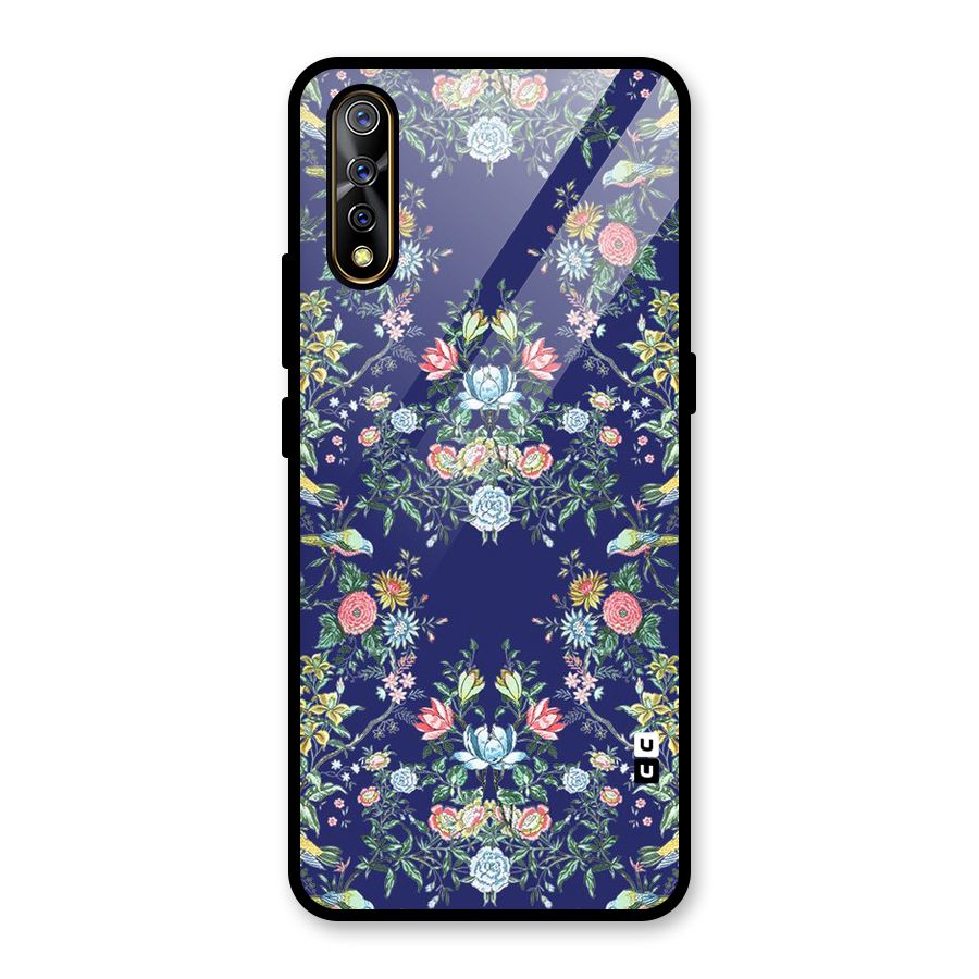 Little Flowers Pattern Glass Back Case for Vivo S1
