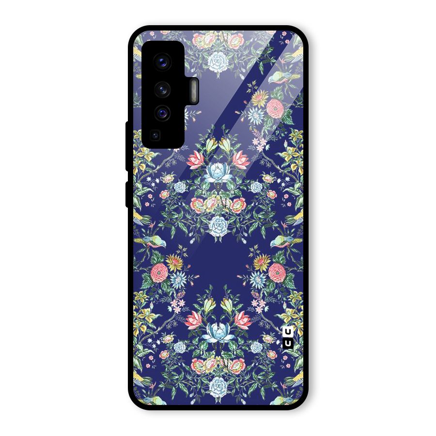 Little Flowers Pattern Glass Back Case for Vivo X50
