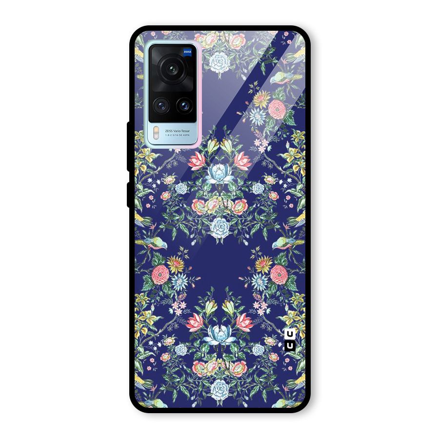 Little Flowers Pattern Glass Back Case for Vivo X60