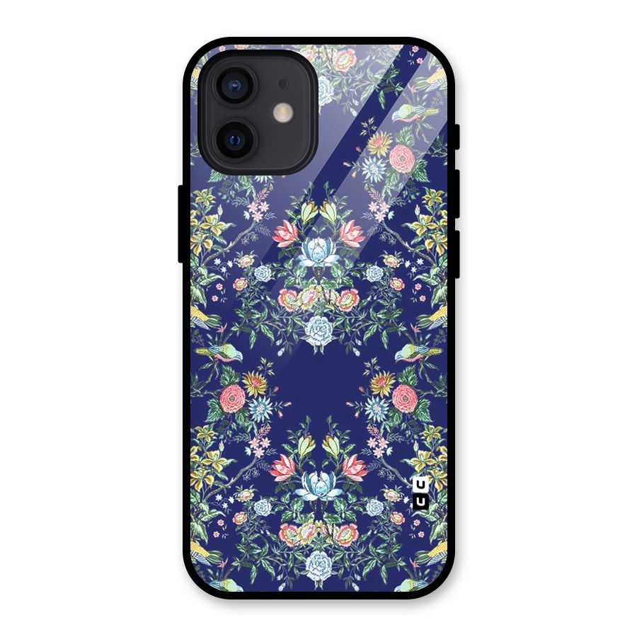 Little Flowers Pattern Glass Back Case for iPhone 12
