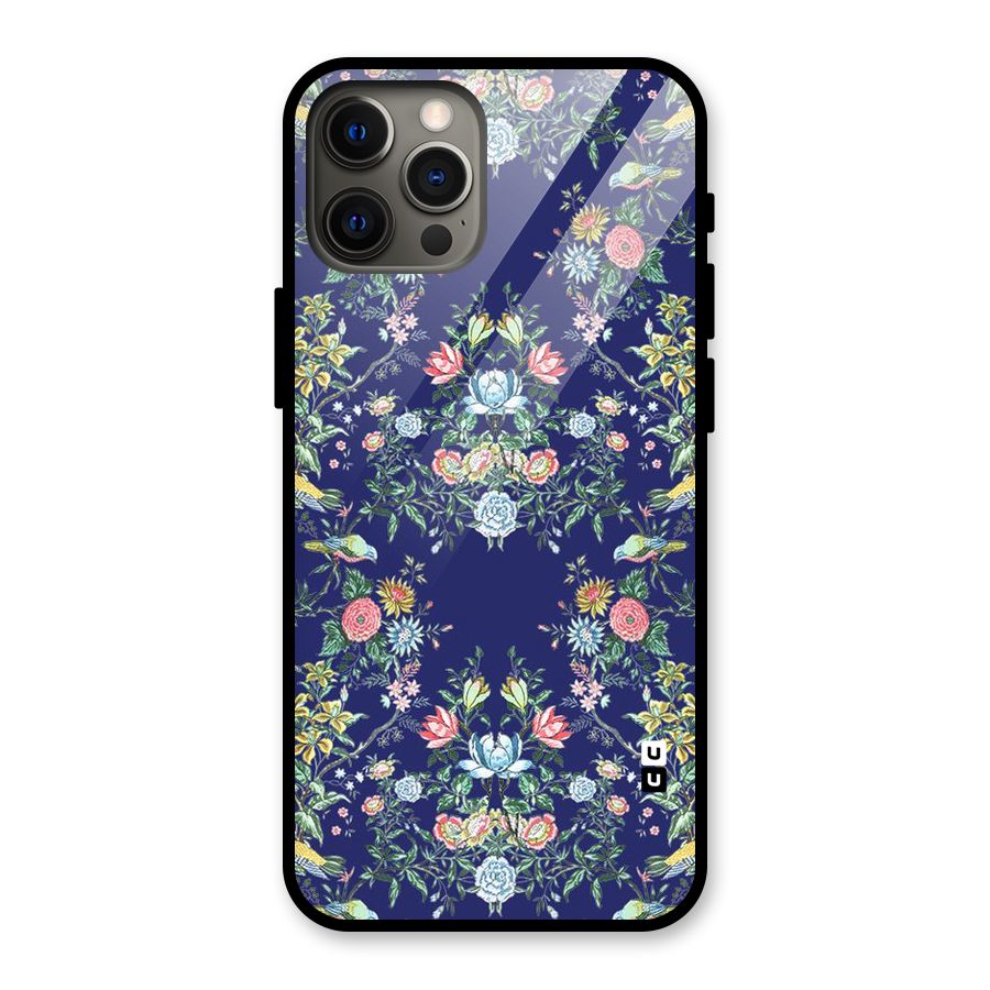 Little Flowers Pattern Glass Back Case for iPhone 12 Pro Max