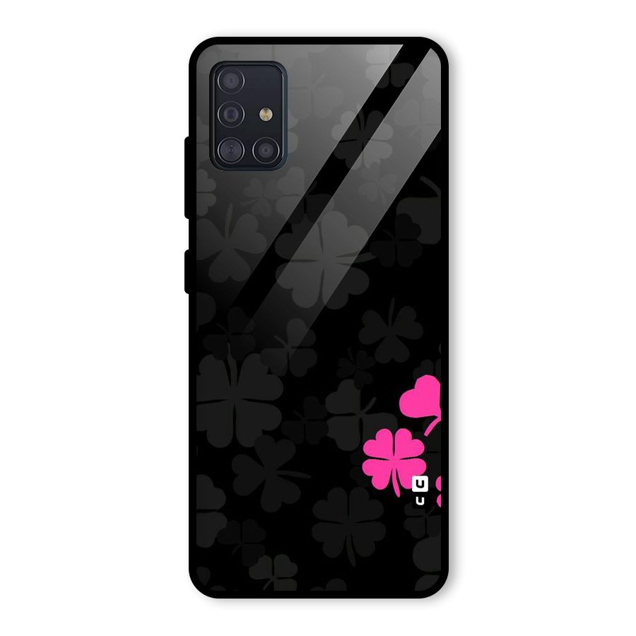 Little Pink Flower Glass Back Case for Galaxy A51