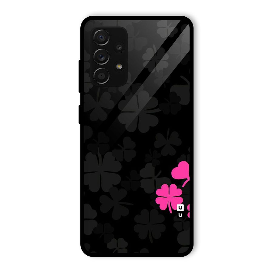 Little Pink Flower Glass Back Case for Galaxy A53 5G