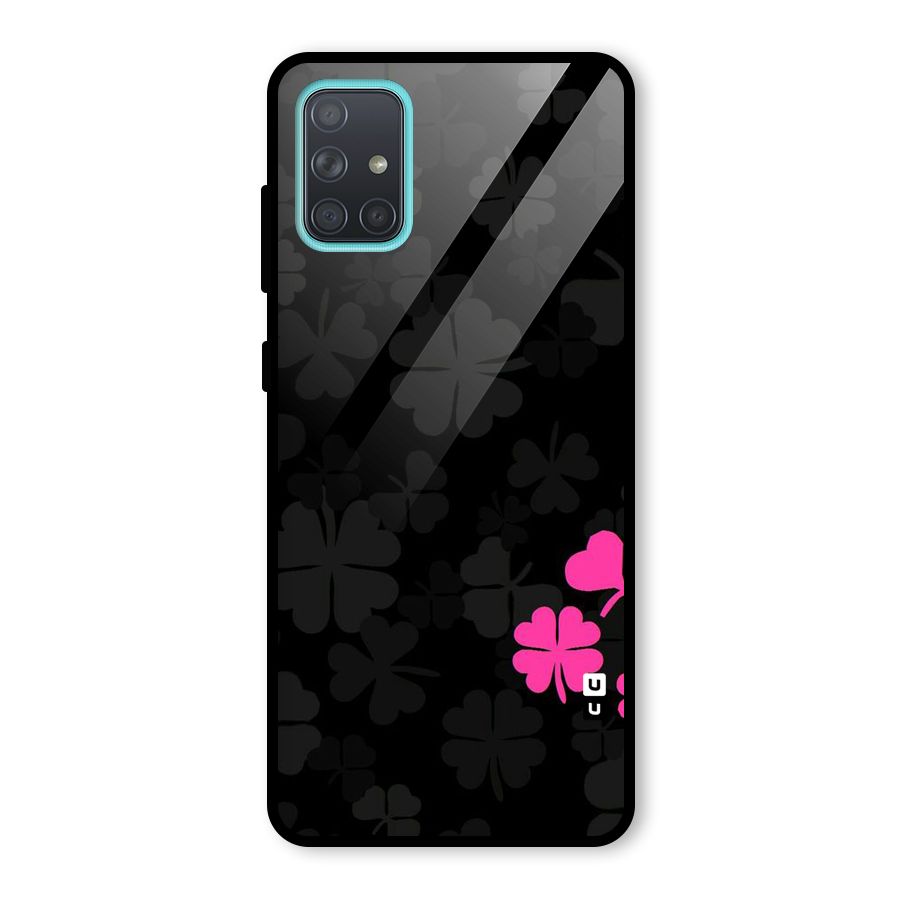 Little Pink Flower Glass Back Case for Galaxy A71