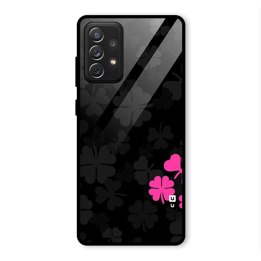 Little Pink Flower Glass Back Case for Galaxy A72