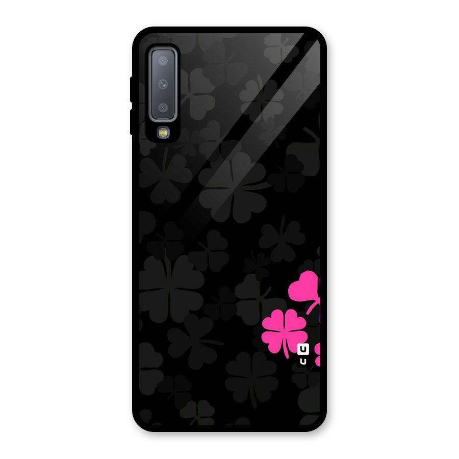 Little Pink Flower Glass Back Case for Galaxy A7 (2018)