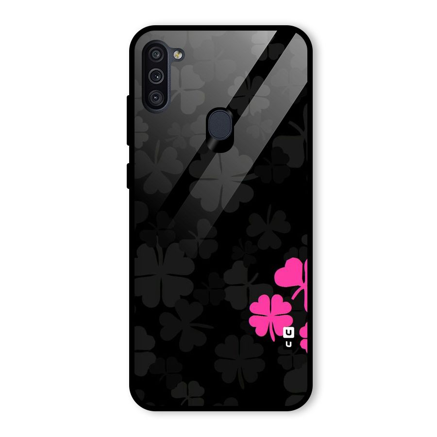 Little Pink Flower Glass Back Case for Galaxy M11