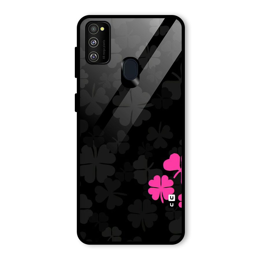 Little Pink Flower Glass Back Case for Galaxy M30s