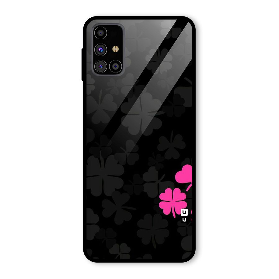 Little Pink Flower Glass Back Case for Galaxy M31s