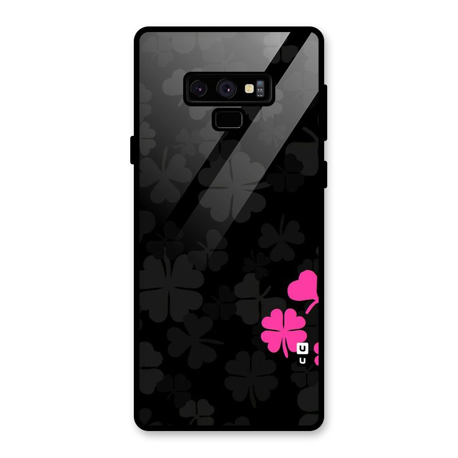 Little Pink Flower Glass Back Case for Galaxy Note 9