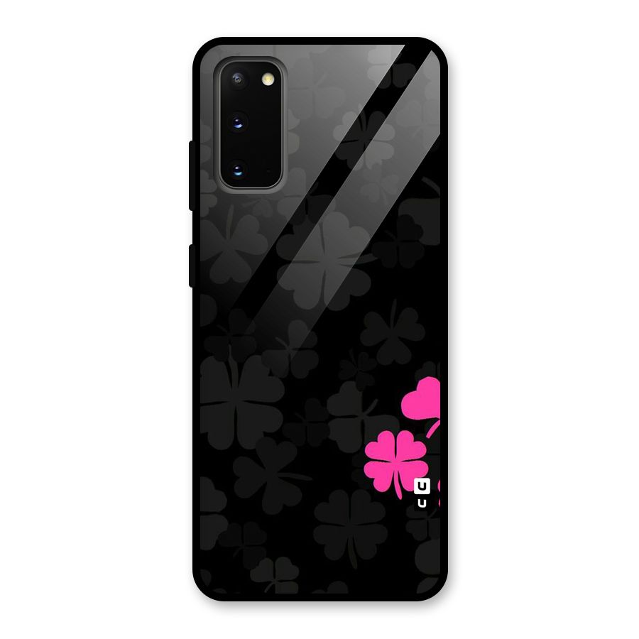 Little Pink Flower Glass Back Case for Galaxy S20