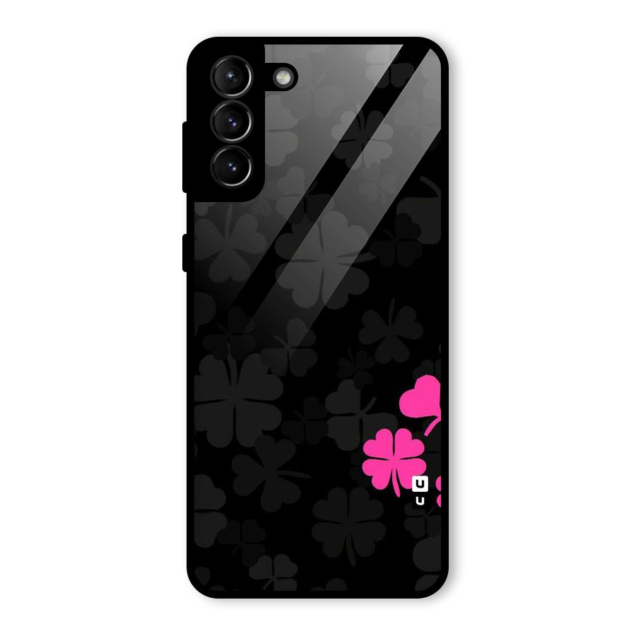 Little Pink Flower Glass Back Case for Galaxy S21 Plus