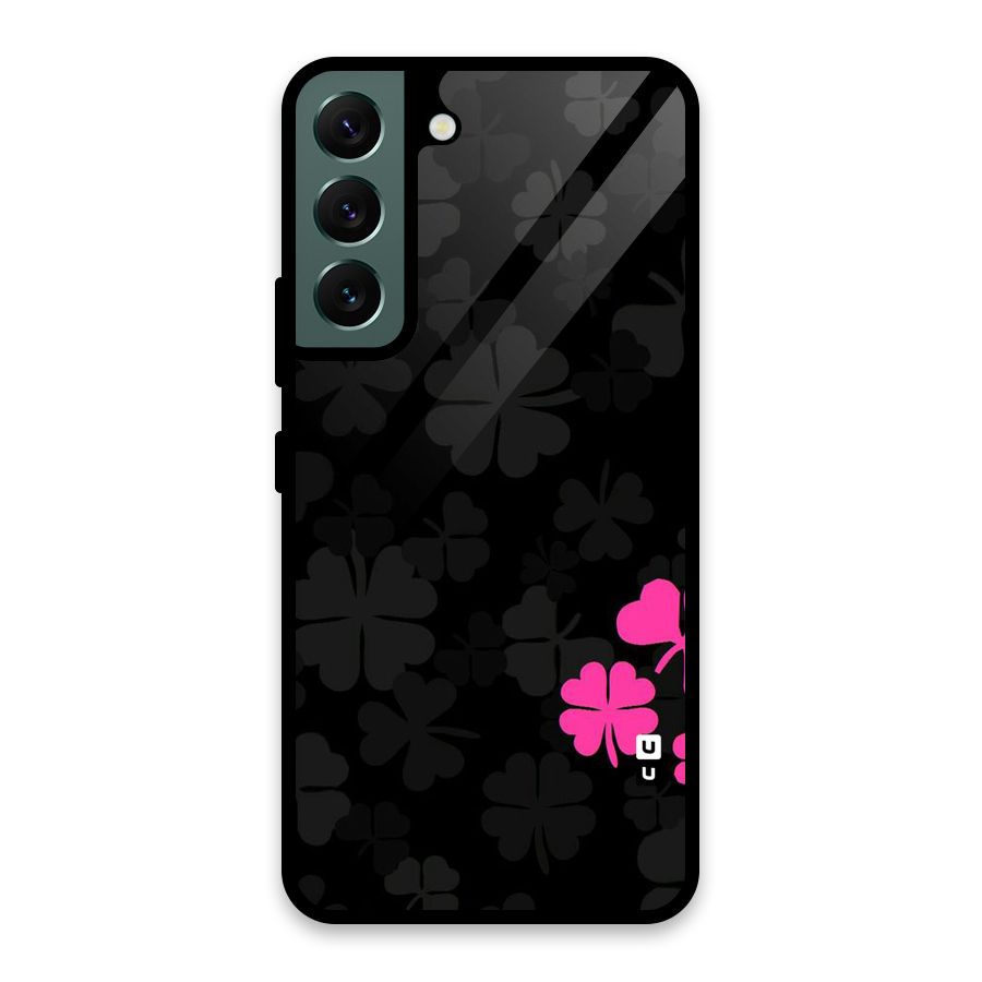 Little Pink Flower Glass Back Case for Galaxy S22 5G