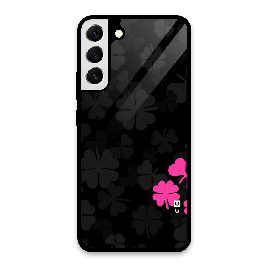 Little Pink Flower Glass Back Case for Galaxy S22 Plus 5G