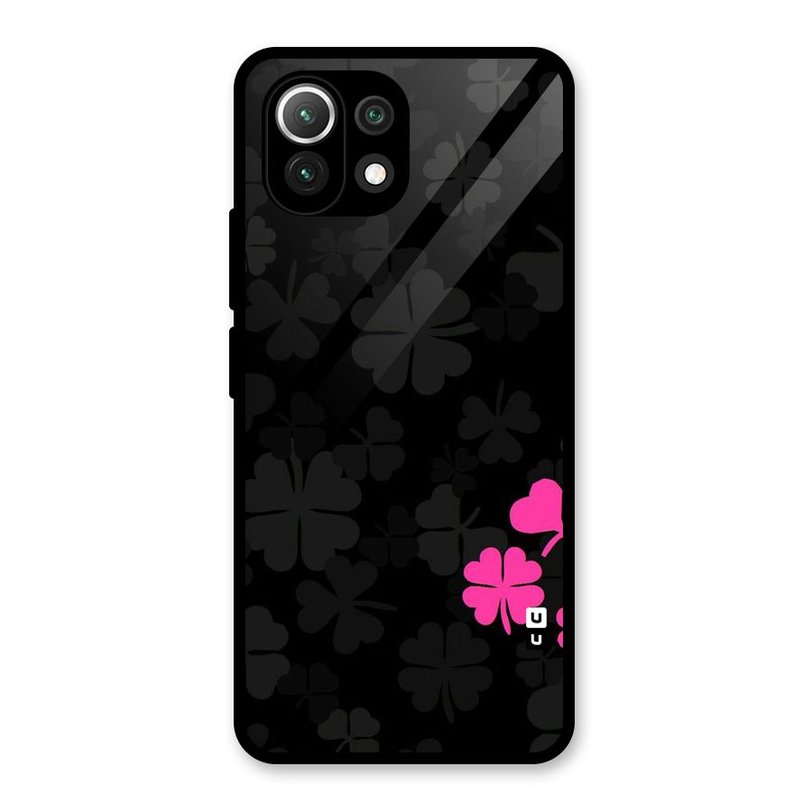Little Pink Flower Glass Back Case for Mi 11 Lite