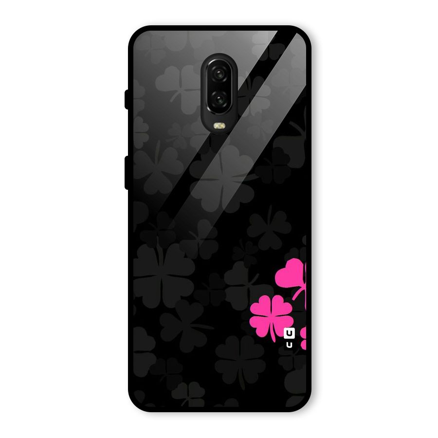 Little Pink Flower Glass Back Case for OnePlus 6T