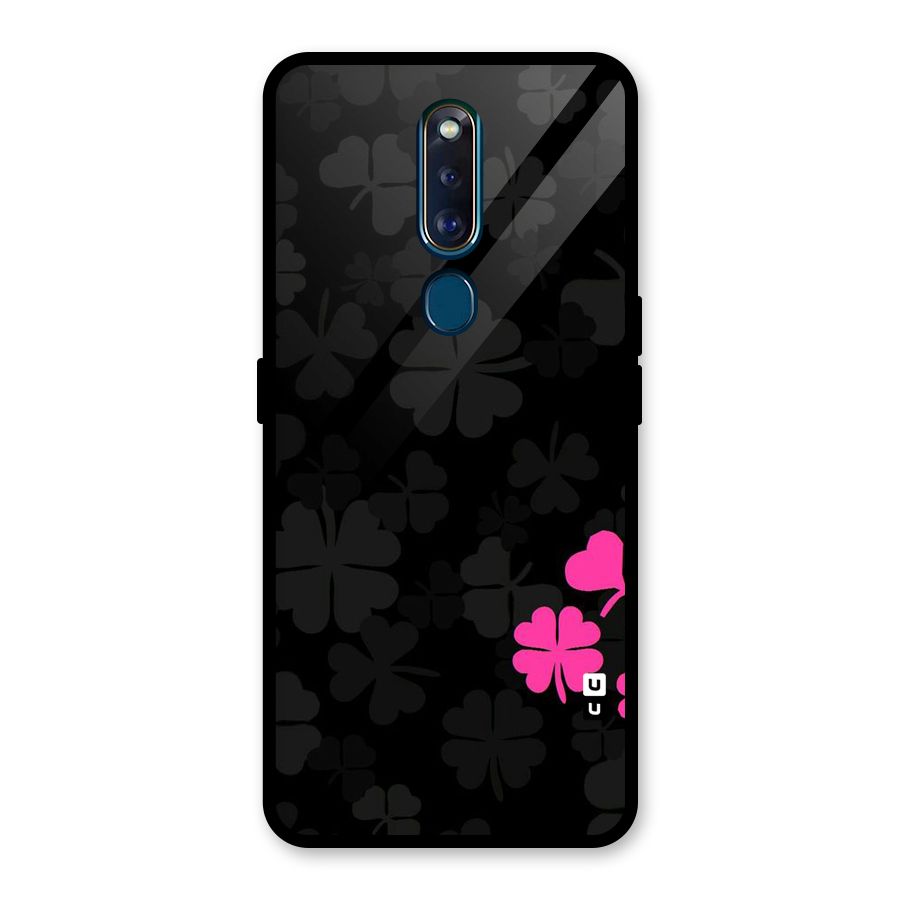 Little Pink Flower Glass Back Case for Oppo F11 Pro